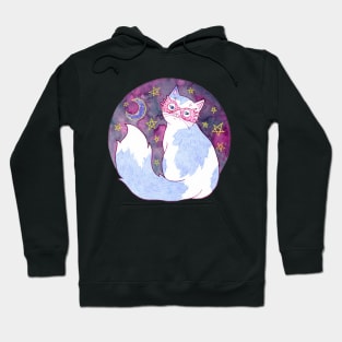 Witch Cat with Glasses Hoodie